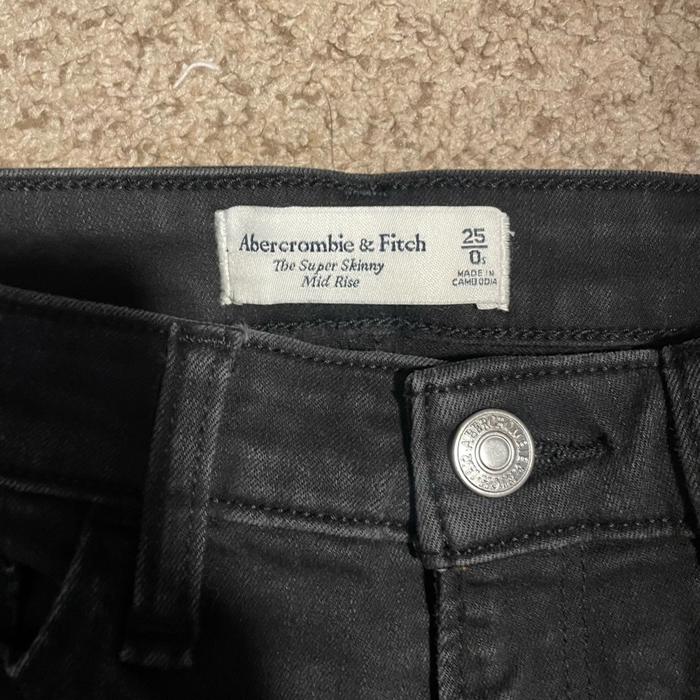 A&F Super Skinny Mid-Rise Denim 25/0s - Picture 5 of 6